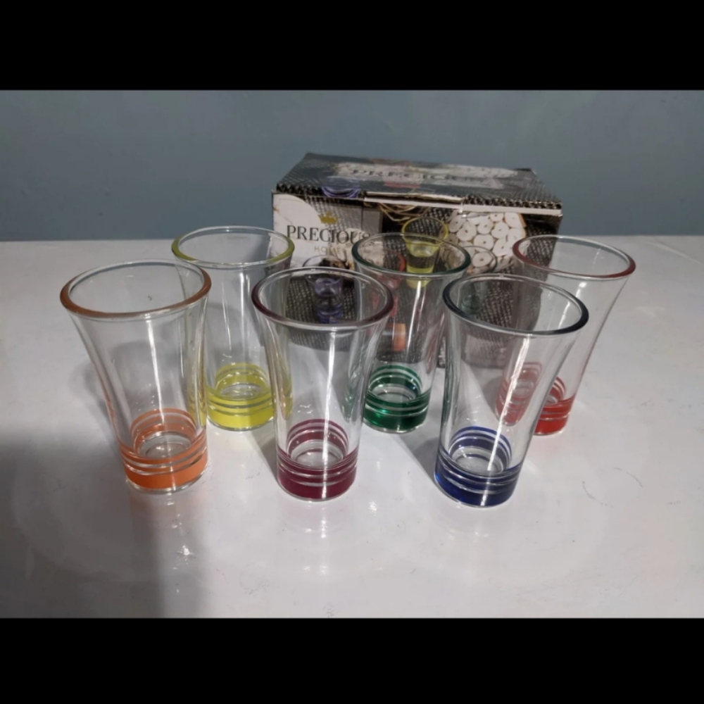 New in box Precious Home Pisa Shot Glass set 6pc 2.5oz each